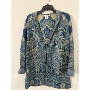 Travelsmith Tapestry Jacket Size Small - Blue‎
